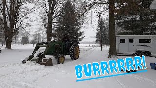 MOVING SNOW WITH A 2510 JOHN DEERE [upl. by Josler]