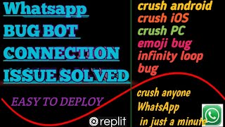 WhatsApp bug bot  how to creat a bug bot  how fix connecting issues  pair code issue  module [upl. by Whiffen]