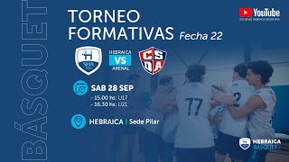 BASQUET FEBAMBA  FORMATIVAS HEBRAICA VS ARENAL U17 y U21 [upl. by Eillor]