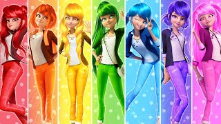 🌈 Marinette Rainbow Transformation Ladybugs New Powers  Miraculous Speededit [upl. by Ibmab]