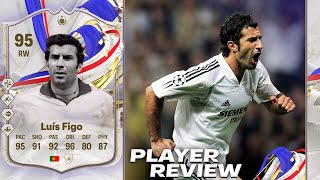 ¿VALE LA PENA HACER EL SBC  FIGO GREATS OF THE GAME 95 REVIEW [upl. by Zeuqram720]