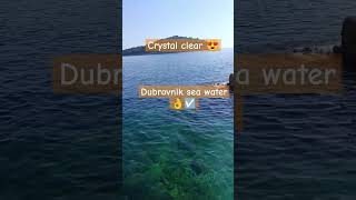 How clean and clear the ocean water in DubrovnikCroatia ☑️👌😍 ocean croatia crystalclearwater [upl. by Ailecra266]