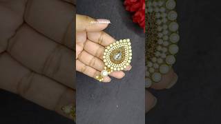 Make Beautiful saree Pin at Home 😍😍 DIY brooch Pin making trending viral broach diy shortsfeed [upl. by Asiek97]