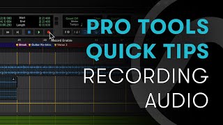 Pro Tools Quick Tips Recording Audio [upl. by Jozef]