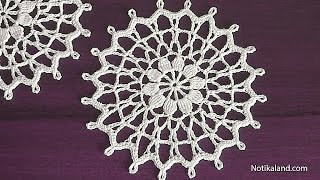 CROCHET Doily Tutorial for beginners How to crochet [upl. by Kimmel]