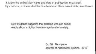 1 minute tutorial  Parenthetical Citations in APA [upl. by Panta811]