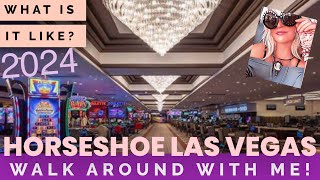 Horseshoe Las Vegas walk around 2024 [upl. by Nnylkoorb836]