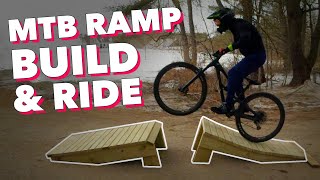 Building a Wood MTB Kicker Ramp and Landing  Build amp Ride [upl. by Freudberg]