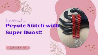 Peyote Stitch with Super Duos [upl. by Anirad]