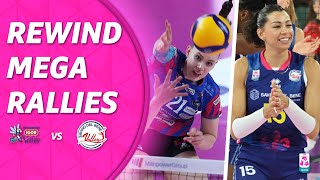 REWIND  MEGA RALLIES of the match Novara  Scandicci 202324  Lega Volley Femminile [upl. by Urbani38]