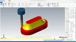 Contour finishing Toolpath 3D  Mastercam for beginners [upl. by Ahsinor]