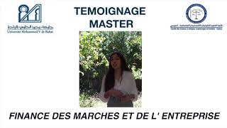 Témoignage  Master Spécialisé Finance des Marchés et de lEntreprise  FSJESSouissi [upl. by Atnauq]