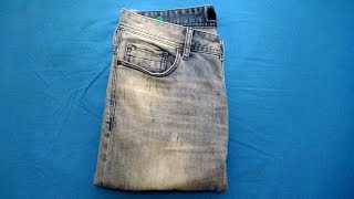 Cómo doblar pantalones para ahorrar espacio  Dobla Tus Jeans [upl. by Katlin]