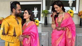 Karishma Tanna Wedding के बाद मांग में सिंदूर भर आई नजर साड़ी में दिखा दिलकश अंदाज । Watch Video [upl. by Foushee]