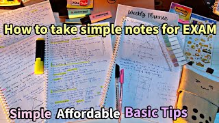 ✨️How to take notes  prepare for Exam Affordable  cheap Summary notes  Basic tips for exam✨️ [upl. by Zzabahs142]