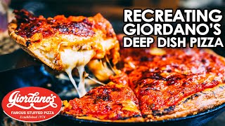 Making GIORDANOS Deep Dish CHICAGO STYLE Pizza [upl. by Boyse]