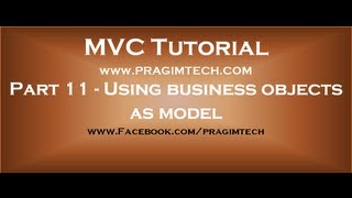 Part 11 Using business objects as model in mvc [upl. by Stanton]