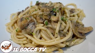 550  Spaghetti funghi champignon e limonee farete un figurone primo di terra veloce e genuino [upl. by Penny775]