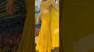 haldi outfithaldiceremony dress haldi ke liye dressnamitas art [upl. by Oicanata371]