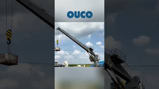 OUCO 15T 20M Hydraulic Explosionproof Marine Crane [upl. by Hahseram]