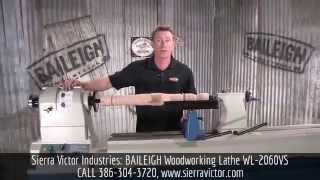 Sierra Victor Industries BAILEIGH Woodworking Lathe WL2060VS [upl. by Adnylam]