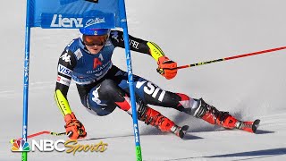 Mikaela Shiffrin holds on for World Cup giant slalom win in Lienz Austria  NBC Sports [upl. by Lincoln386]