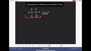 20 Dehydration of alcohols and Zaitsev’s Rule [upl. by Carri58]