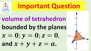 Triple Integral problem 10 volume of the tetrahedron xyza [upl. by Altheta]