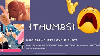 Playing Miku Miku Beam MGICAL CURE LOVE SHOT as a thumb player struggling [upl. by Eedia]