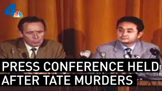 Raw Footage of the Press Conference Following the Tate Murders  From the Archives  NBCLA [upl. by Leiru314]