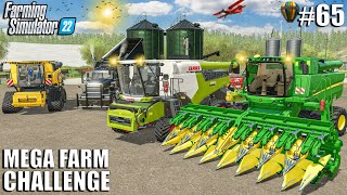 HARVESTING amp Turning 500 TONS of CROPS into PIG FOOD  MEGA FARM Ep65  Farming Simulator 22 [upl. by Eolcin]