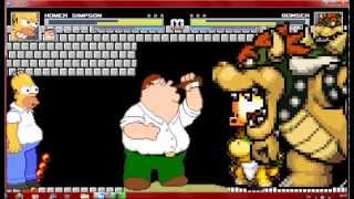 Mugen Homer and Peter vs Bowser and Bowser Jr [upl. by Aubrie746]