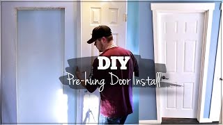 How to install a Prehung Interior Door for beginners [upl. by Enaid]