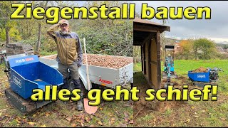 Selbstversorger VLOG Stall für die Ziegen bauen Ziegenstall für unsere Milchziegen Ziege Unterstand [upl. by Goran422]