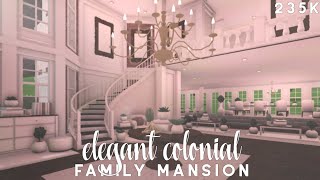 Bloxburg  Elegant Colonial Family Mansion Build [upl. by Iramaj]