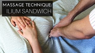 Massage Technique Myofascial release for the anteriorlateral pelvis [upl. by Aihtela]