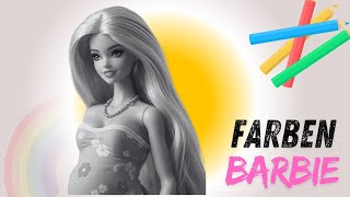 🎨 Farben Barbie Eine lebendige Illustration die Barbie und Kreativität mit kräftigen Farben feiert [upl. by Omik861]