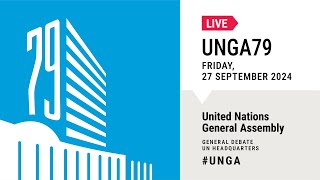 UNGA 79 General Debate Live Pakistan Israel Republic of Korea amp more 27 September 2024 Day 4 [upl. by Ulrich]