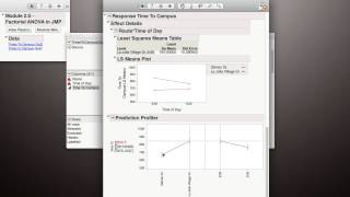 Factorial ANOVA  Prediction Profiler Module 2 5 6 [upl. by Dupaix]