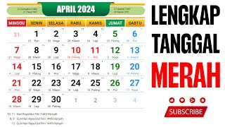 Kalender 2024 Lengkap Dengan Tanggal Merah [upl. by Amalle]