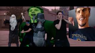 When the whole gang is straightup SUS Jerma Green Screen [upl. by Suolhcin]