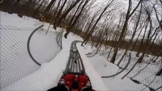 Holiday Valley Mountain Coaster Ride In The Winter [upl. by Converse699]