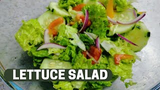 QUICK AND EASY LETTUCE SALAD RECIPE [upl. by Tlihcox864]