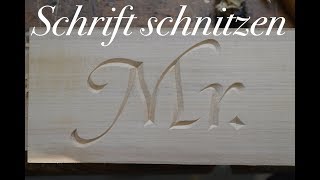 Schrift schnitzen [upl. by Eloccin]