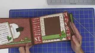 Twas the Night Before Christmas Mini Album Part 1 How to Make the Base Album Tutorial [upl. by Karl]