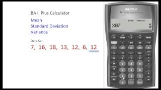 BAII Plus Calculator  Finding Mean amp Standard Deviation [upl. by Dronski]