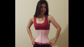 Lacing and Unlacing 20 inch corset  Happy Valentines Day [upl. by Septima]