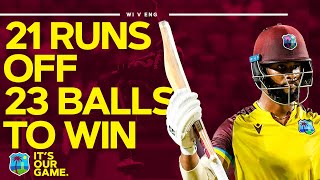 Tense Finish IN FULL  West Indies Need 21 Runs off 23 Balls To Beat England [upl. by Nelra]