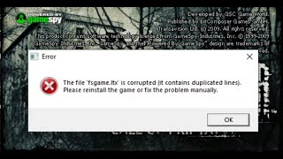 STALKER Call of Pripyat how to fix corrupted fsgameltx [upl. by Rella]