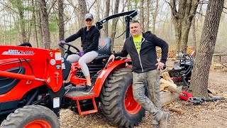 Splitting Firewood 4 Way Wedge  Hardwood amp Softwood vs Wood Hound amp Wife [upl. by Krenn]